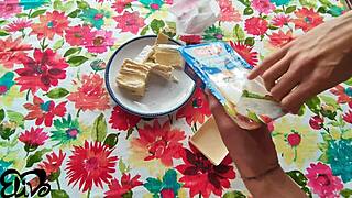 spread cheese on dick then suck it?