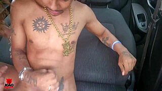 Jujuba's First Bareback Ride On Big Cock In Car Creampie!!