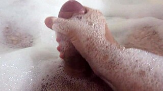 i masturbate slowly in a relaxing bubble bath soak