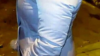 what happens when i flash cash at this curvy milf's huge ass in red thong on street