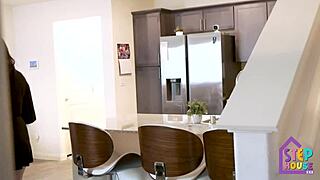Does Stepmom London Rose Catch You Spying on Her Kitchen Tits?