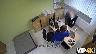 vip4k. this milf ain't scared to fuck if it gets her the cash on desk