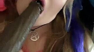 Kandy Kane's fat tits deepthroat blowjob slurp! 🍆💦