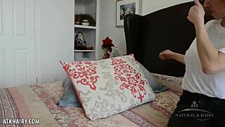 Leona Fingers Her Bushy Beaver Just For You