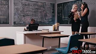 oh damn horny teachers fuck naughty colleague after he jerked off in classroom like crazy