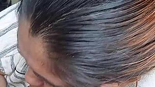 HIDING SUCKING HUGE COCK DEEPTHROAT TEASE!