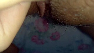 Watch her big hairy latina clit pulse and tease