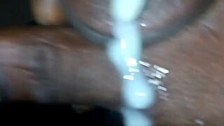 Massive black cock blasts thick cum ropes