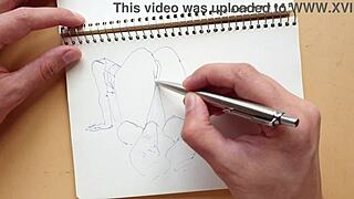 Quick parker ballpoint sketchbook doodle captures latina doggy foot fetish vibe