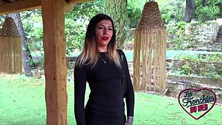 gwen the beautiful french milf slut stuffs lingerie pussy full of cock