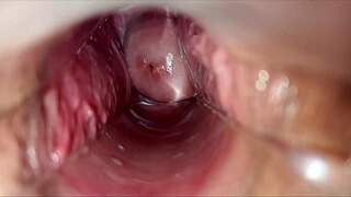 vagina throbs with intense pulsating orgasm close up