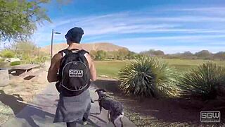 Couple Caught in Outdoor Cave: Public Blowjob Turns Hardcore Cumshot