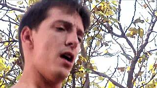 Adorable brunette goes from jog to stranger's hardcore pounding