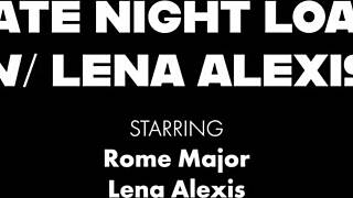 late night rome major pounds lena alexis' big clit pussy cowgirl interracial