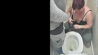 rank amateur milf's toilet piss play goes wrong repeatedly