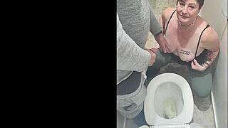 rank amateur milf's toilet piss play goes wrong repeatedly