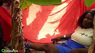 The herbal lady bends over big ass for rough doggystyle cumshot in public outdoors