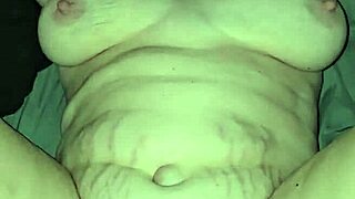 bbw preggo cougar takes deep creampie tit bounce orgasm