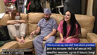 Patient blasts nurse blaire celeste with jizz during backstage hospital deepthroat