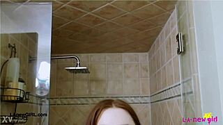 Showering as cute teen slut feels so naughty and fresh