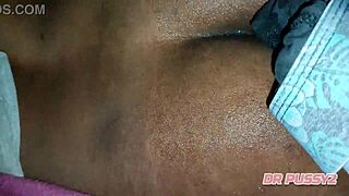 I leave my creamy ebony shaved pussy and big ass out for tenant to pay rent with creampie interracial