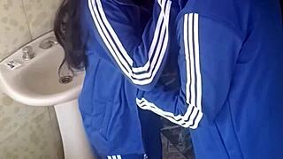 Schoolgirl Caught In Bathroom Doggy Creampied By Classmate's Big Cock