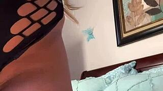 busty ebony nyla storm twerks big booty while pussy vibrates