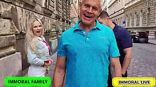 irina moans submissively begging for porno dan's huge breakfast load