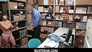 Busted4k Officer Rips Aryana Amatista's Clothes For Petite Fuck!