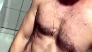 Bodybuilder casts Brazilian slave for huge cock humiliation