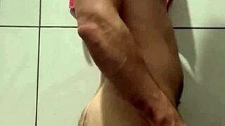 Bodybuilder casts Brazilian slave for huge cock humiliation