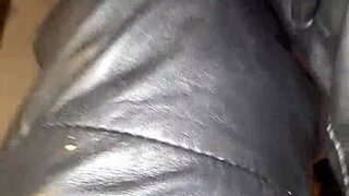 squeaky leather stilettos tease softly