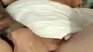 slutty neighbor plays her big tits solo pov