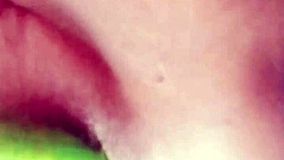 Sister's Bath Pussy Fucked by Sponge Gourd