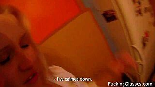 hailey's shaved pussy cums hard from casual anti-stress sex