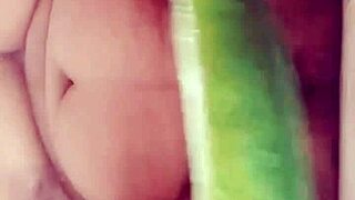 Sister's Bath Pussy Fucked by Sponge Gourd