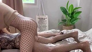 asian ladyboy in stockings gets her ass pounded outdoors hard