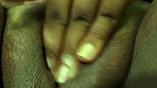 fat wet pussy lips drip while she rubs thinking of thick cock inside