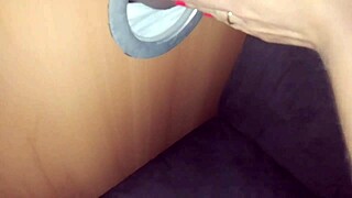 married bride sneaks gloryhole blowjob before anal swingers party