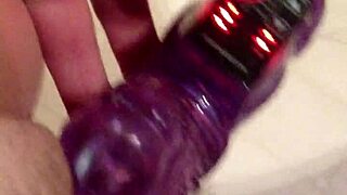 little friend stuffs dildo deep then offers her wet pussy for cum