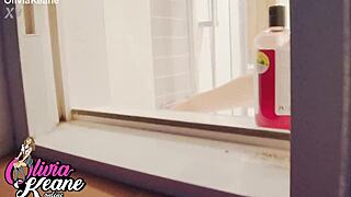 i watch hot neighbour shower her big natural tits