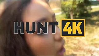 Hunter lures young wife outdoor blowjob cheats husband