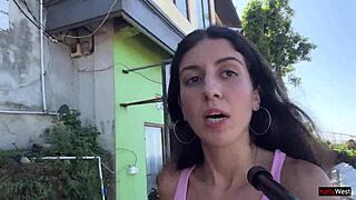 crazy cumwalk through crowds almost caught huh