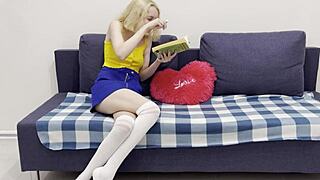 Teaser teen squirts huge then tutor fucks her rough