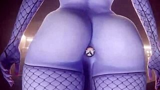 fat ass widowmaker fucks emma's bald pussy hard compilation