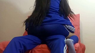 Class slut student shakes her hot ass begging for my cock during movie night.