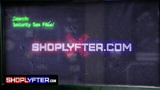 shy teen mads flores skirt ripped fucked doggy in shop by rusty nails