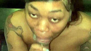 😛 ebony gags on bbc shoe plugg by fridge sloppy deepthroat! 💦👠