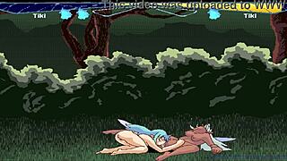 tiki battles lead to intense pussy licking orgasms in fairyfighting compilation