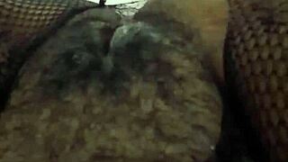 dirty maid slut soaks her hairy beaver in lingerie panties indoors 💦🩲